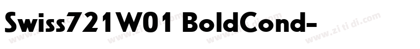 Swiss721W01 BoldCond字体转换